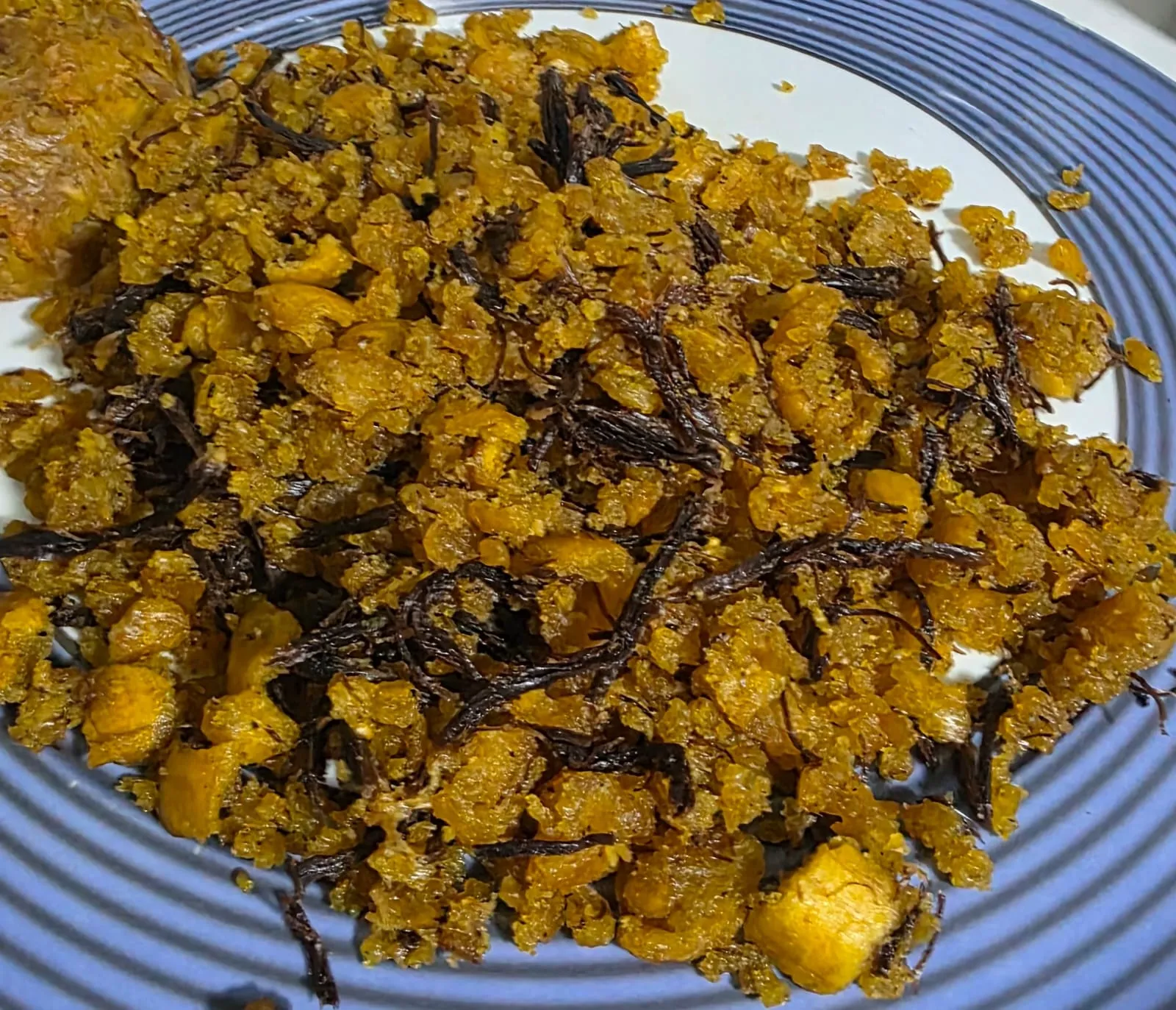 Masaco de plátano verde con charque